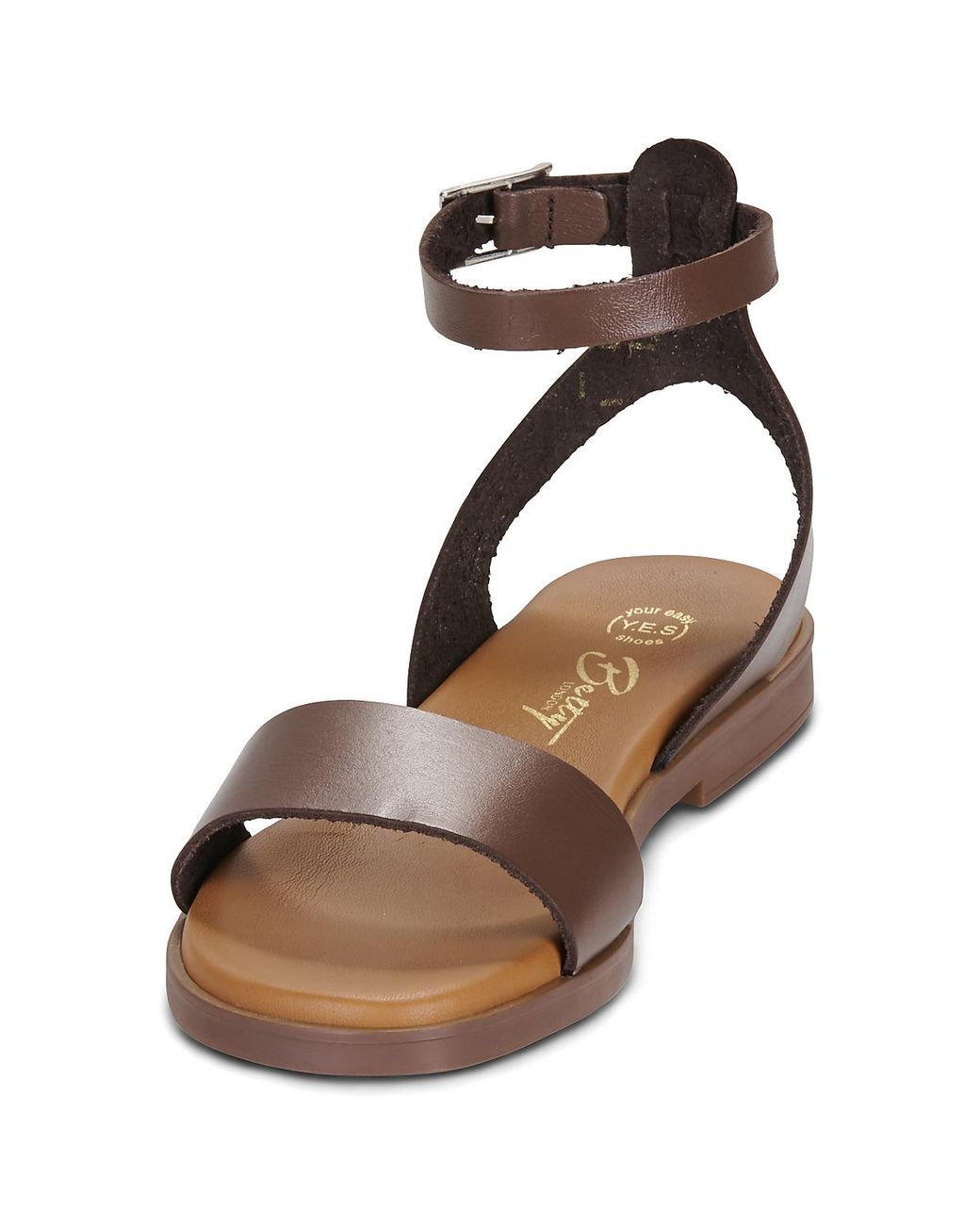 Betty London Brown Flat Sandals Gima