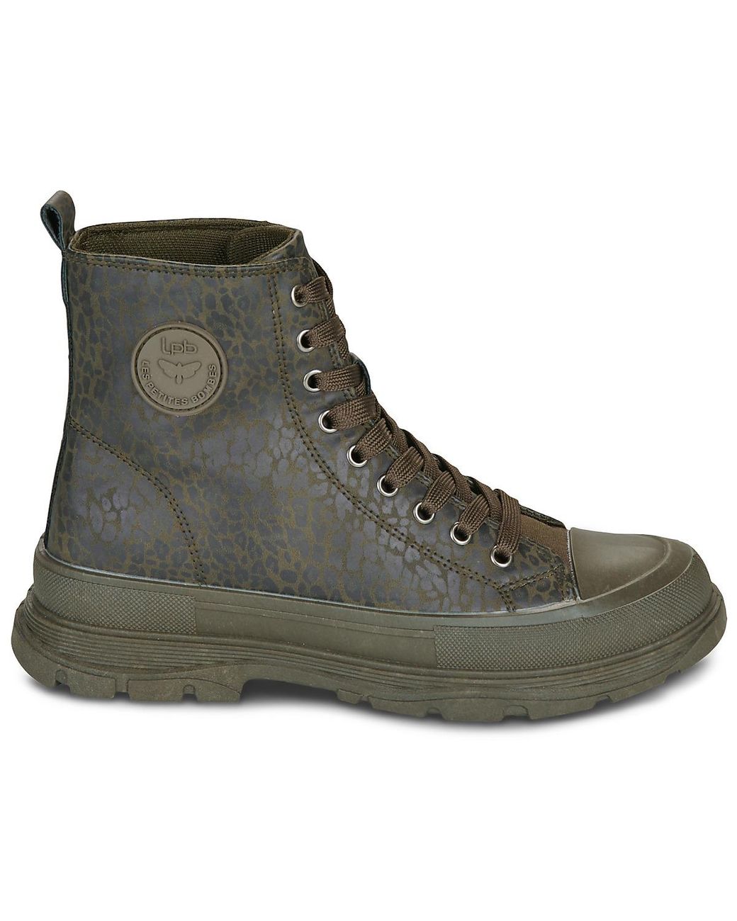 Les Petites Bombes Green Mid Boots Elena
