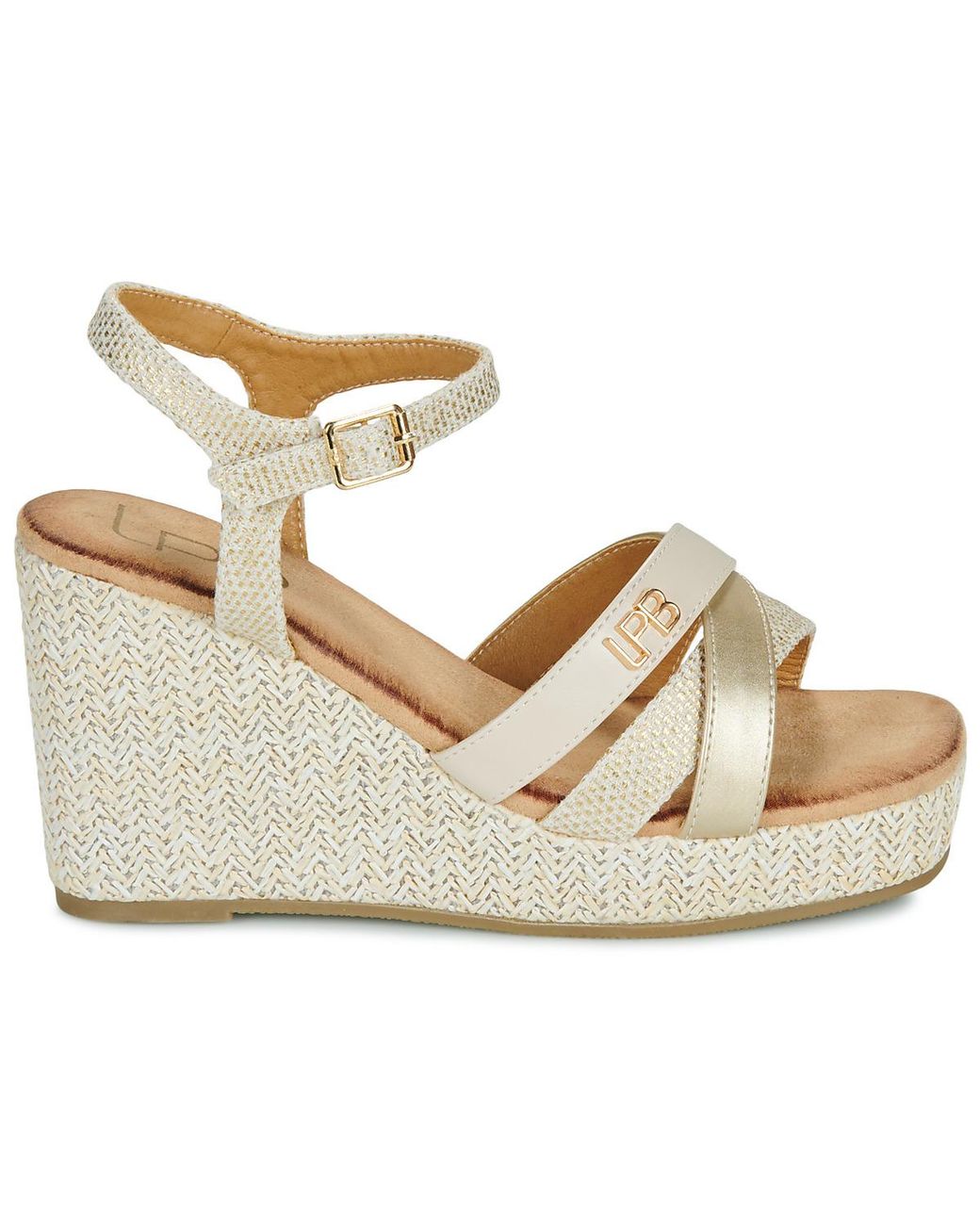 Les Petites Bombes Metallic Wedge Sandals Luna