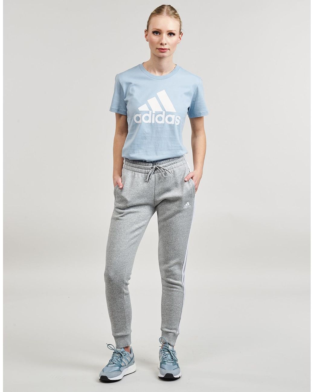 Adidas Gray Tracksuit Bottoms W 3s Fl C Pt