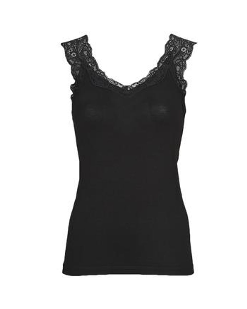 Pieces Tops / Sleeveless T-shirts Pcbarbera Lace Top in Black | Lyst UK