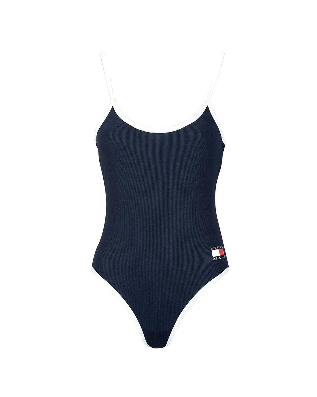 Tommy Hilfiger Blue Leotards Rib Bodysuit