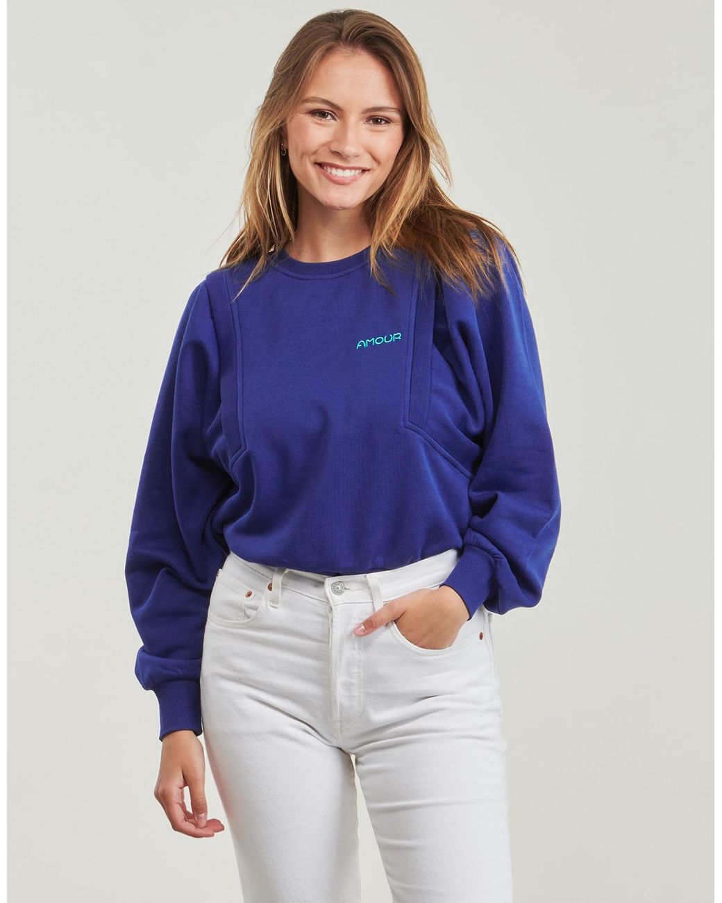 Pieces Blue Sweatshirts Pcnasminan