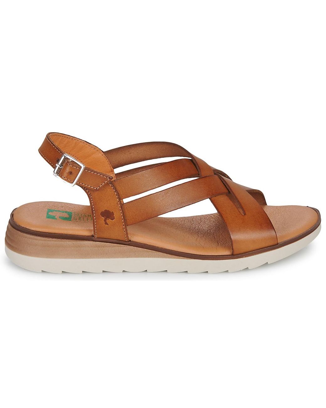 Dream in Green Brown Wedge Sandals Galya