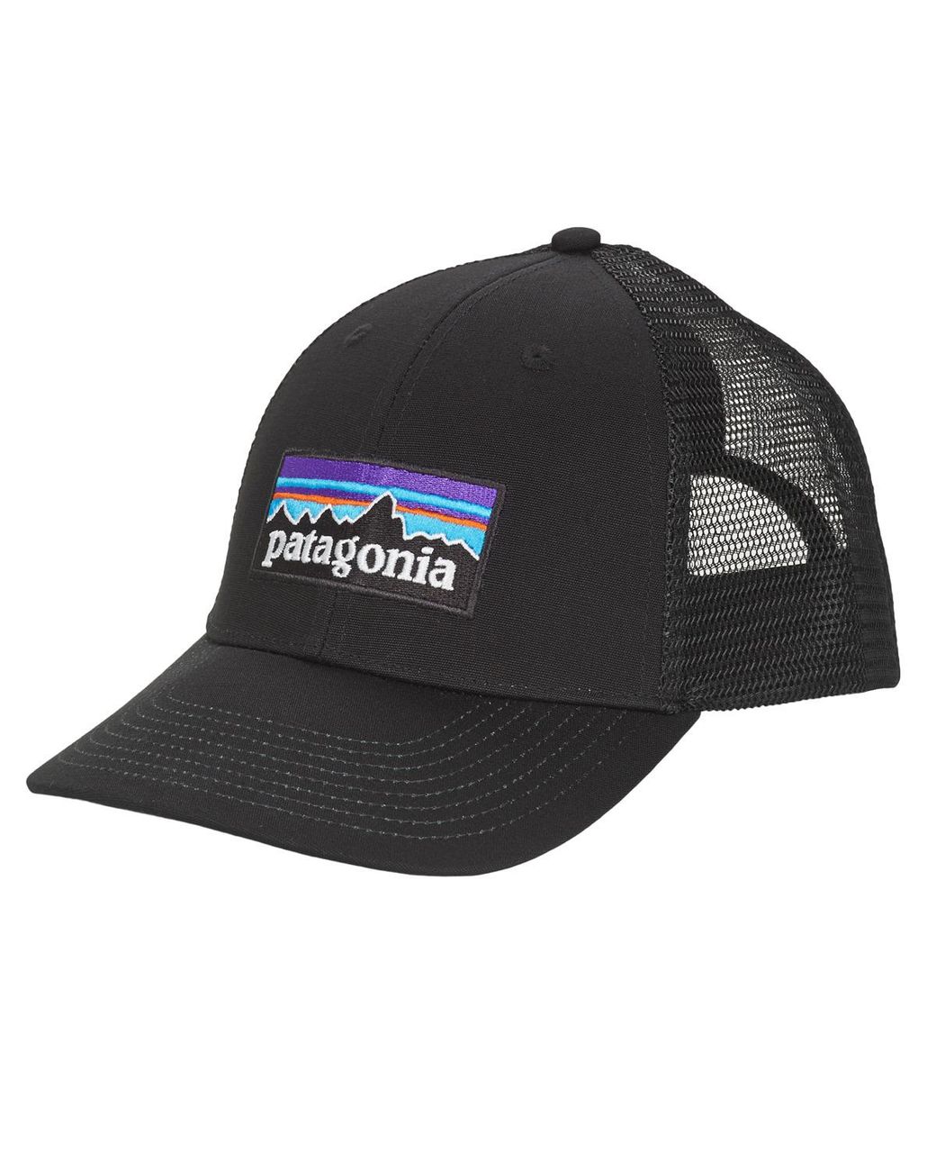Patagonia Black P 6 Logo Trucker Hat