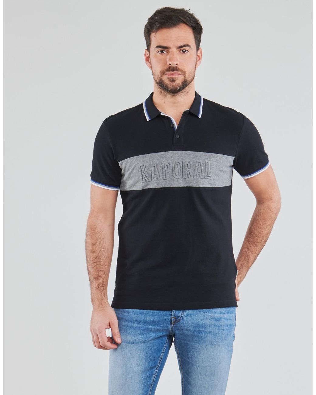 Kaporal Black Polo Shirt Diam for men