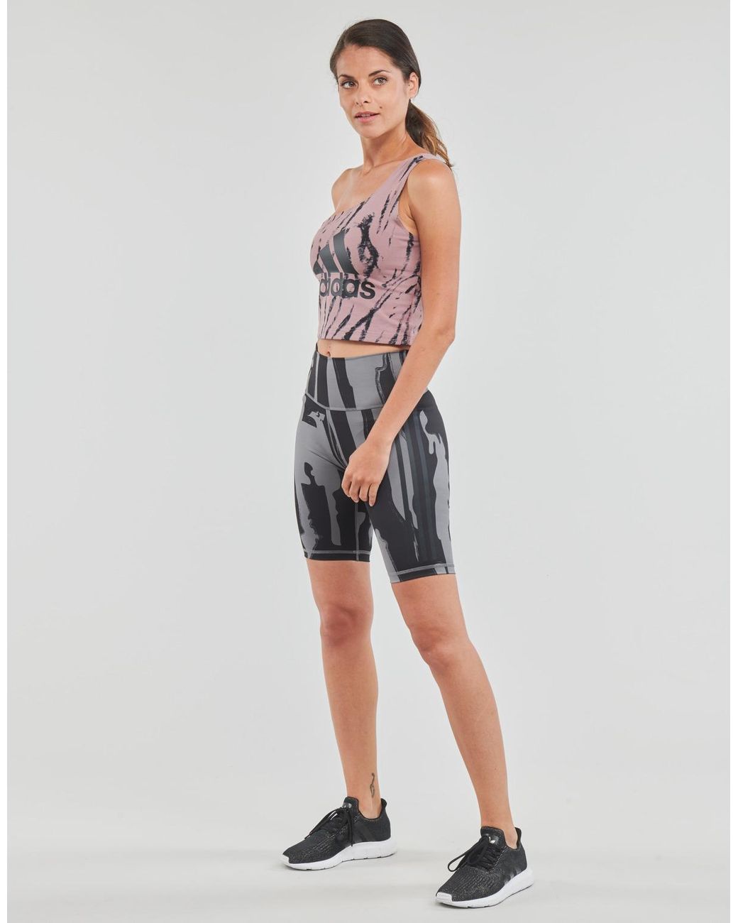 Adidas Purple W Fi Gfx Q3 Tnk Tops / Sleeveless T-shirts