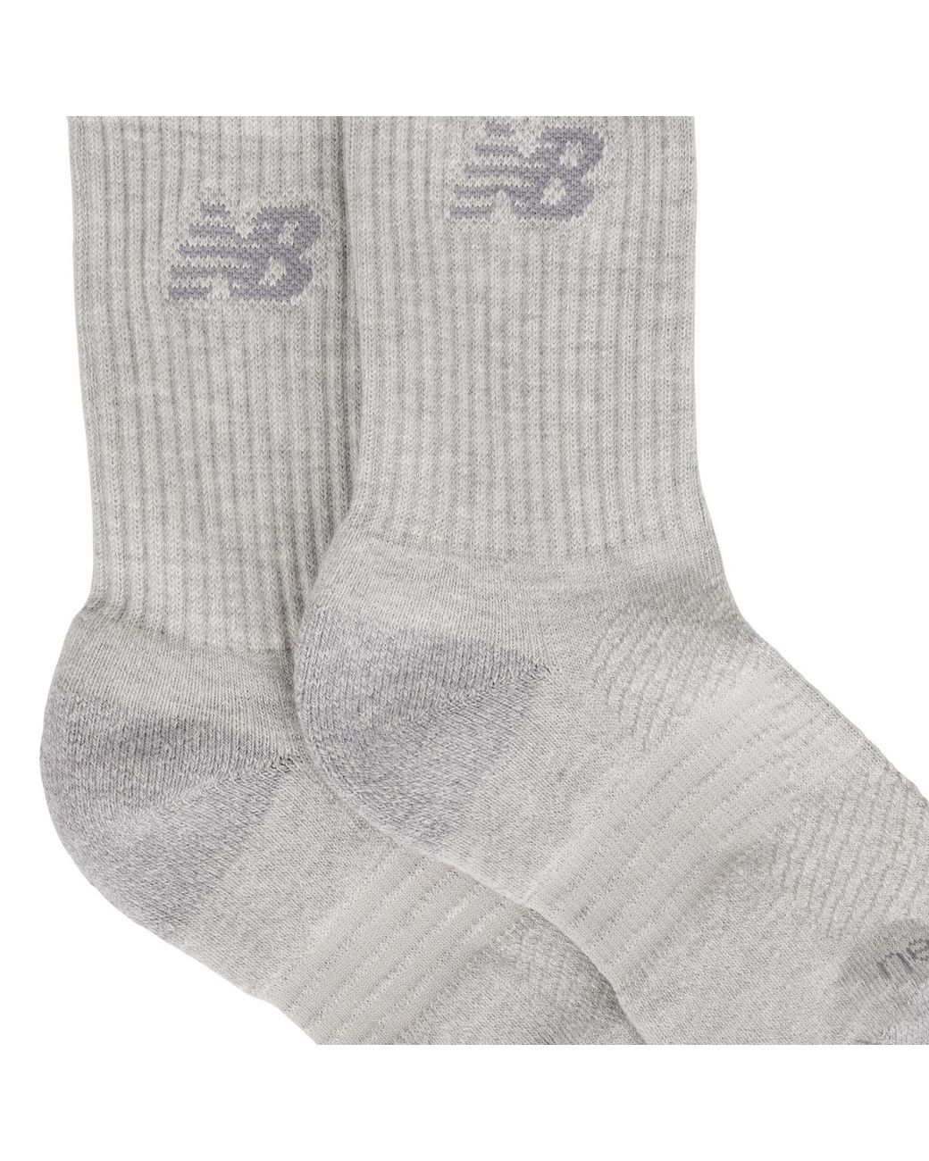New Balance Gray Sports Socks Active Crew Socks 3 Pack