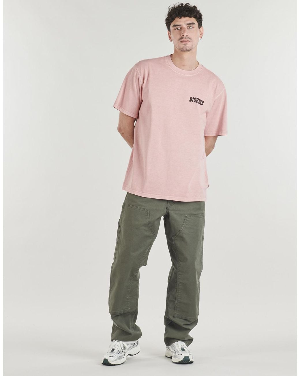 Dickies Pink T Shirt Buchtell Ss Tee Bridal Rose for men