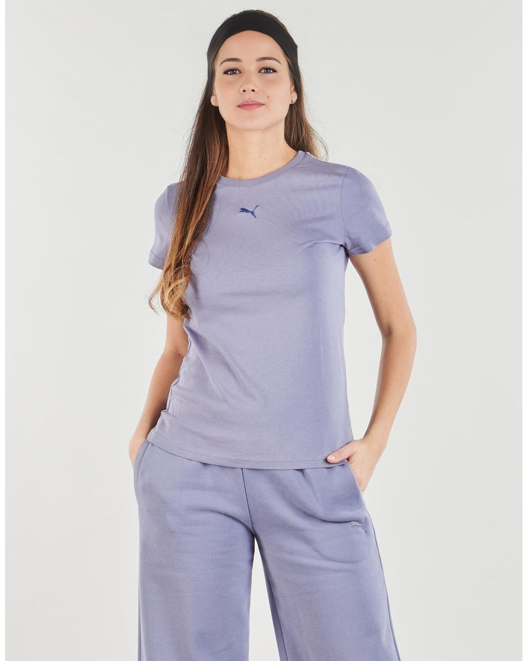 PUMA Blue T Shirt Ess Cat Logo Tee