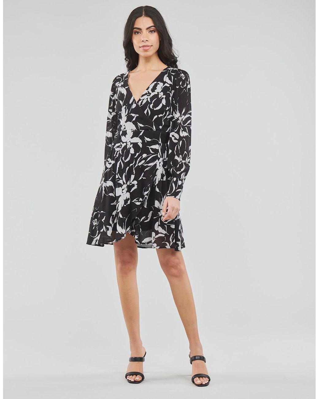Vero Moda Black Dress Vmpolliana Ls Short Dress Wvn