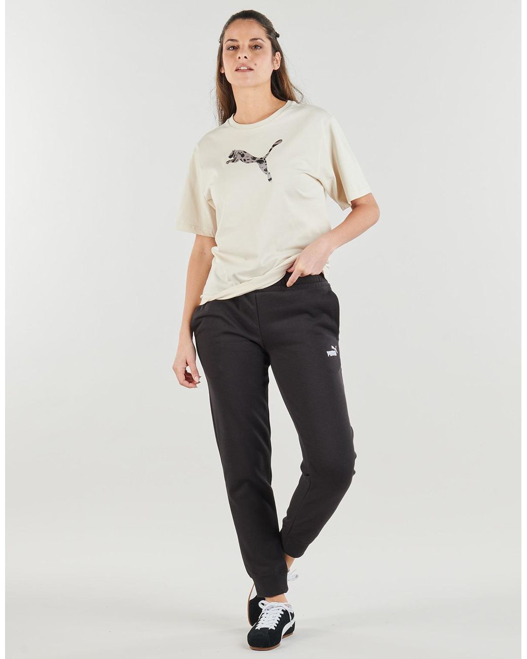 PUMA Black Tracksuit Bottoms Ess Small No. 1 Logo Sweatpants Fl Cl