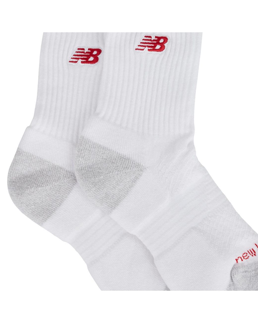 New Balance White Sports Socks Active Premium Crew 3 Pack