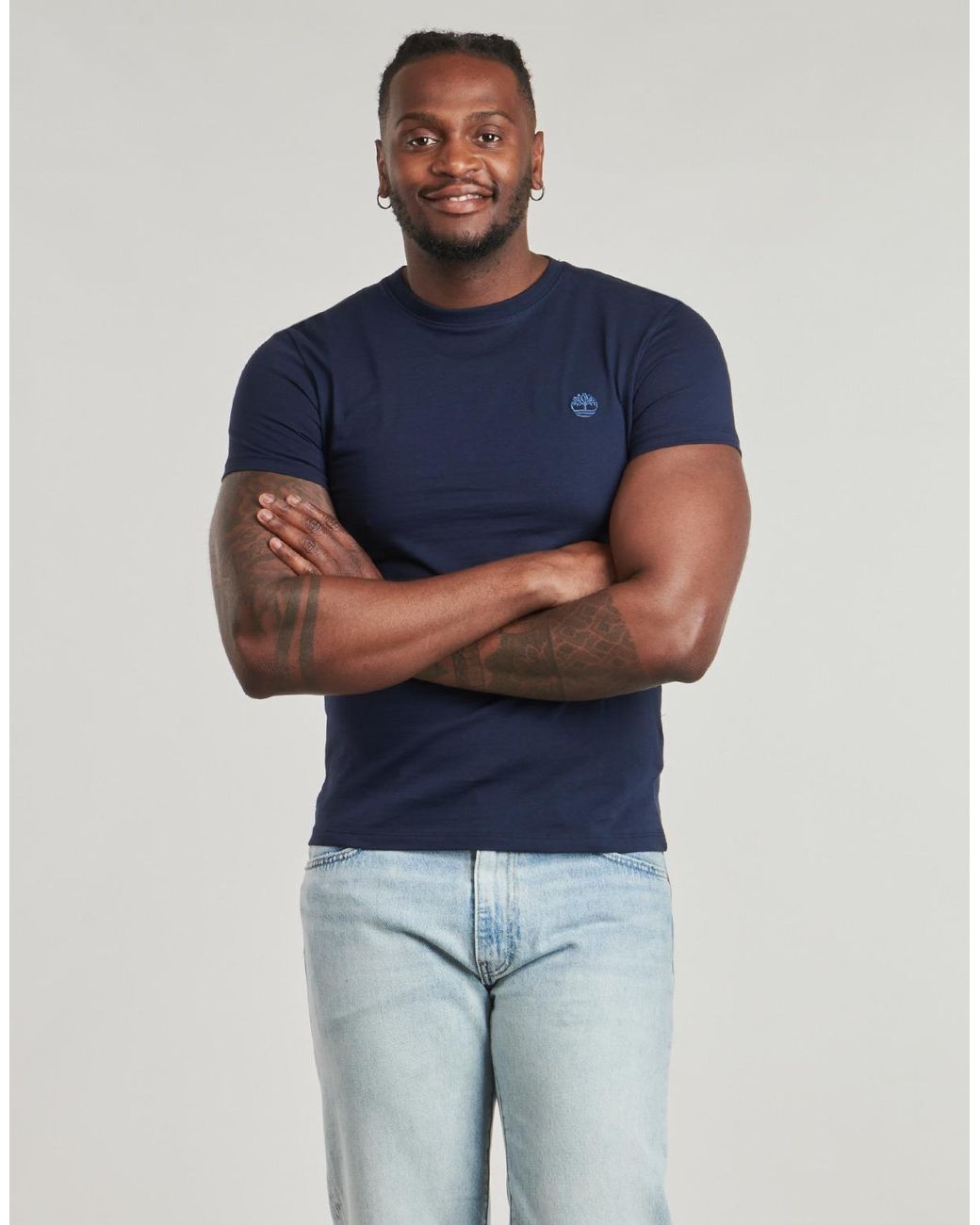 Timberland Blue T Shirt Dunstan River Short Sleeve Tee for men