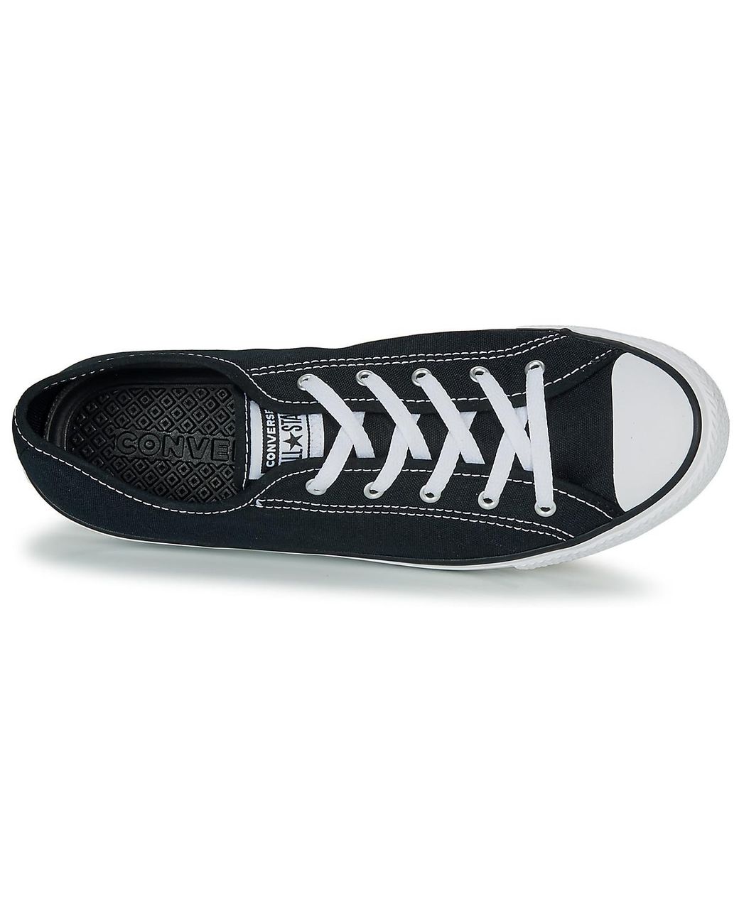 converse white & gold all star dainty gs ox trainers