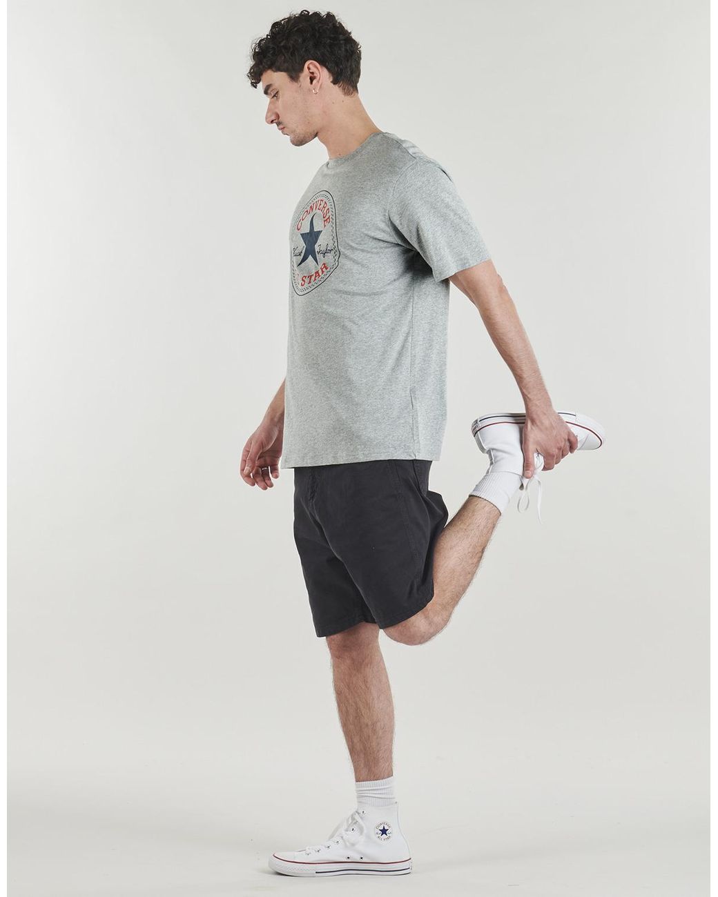Converse Gray T Shirt Chuck Logo Tee for men
