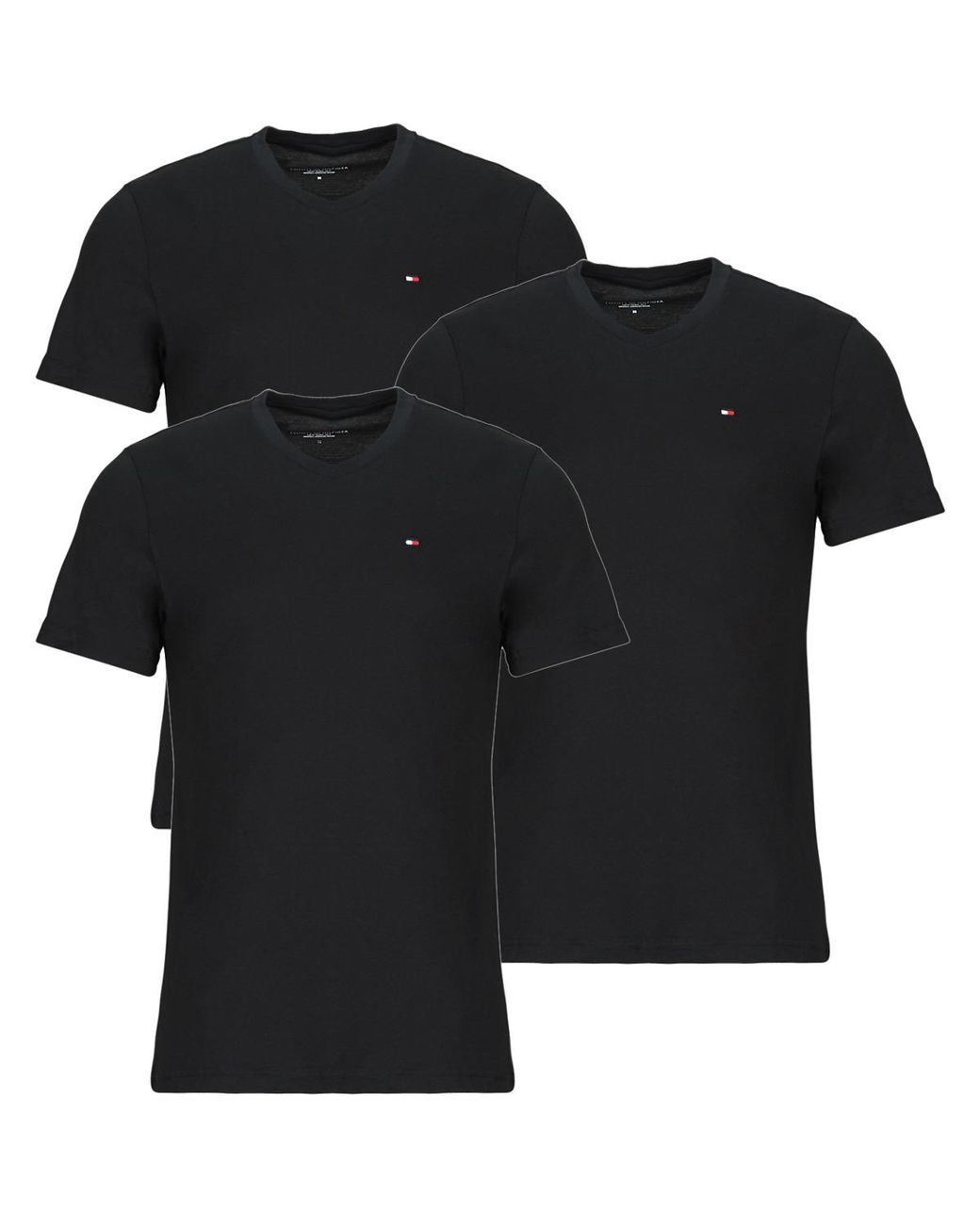 Tommy Hilfiger Black T Shirt 3p Ss Tee X3 for men