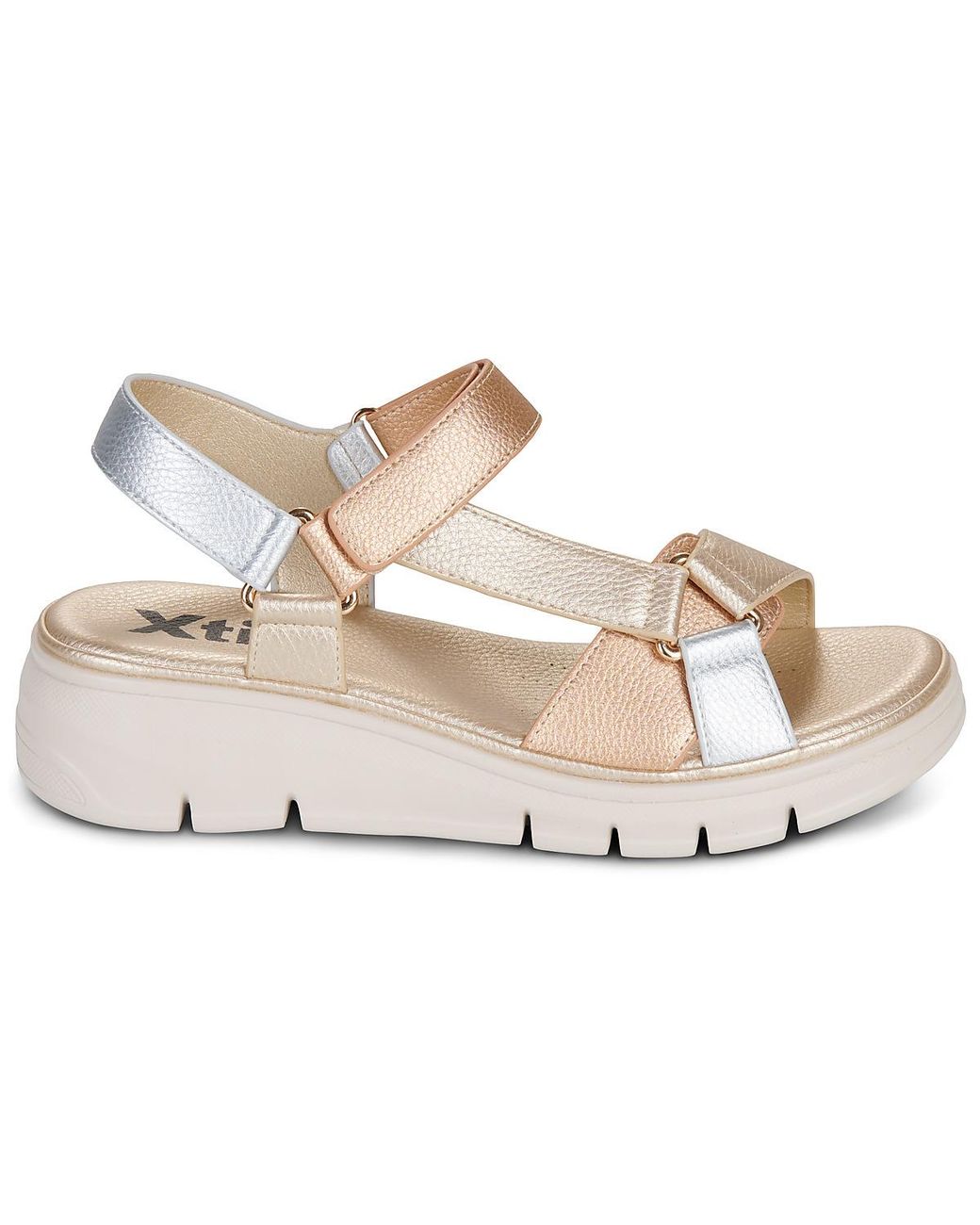 Xti Metallic Wedge Sandals 145398