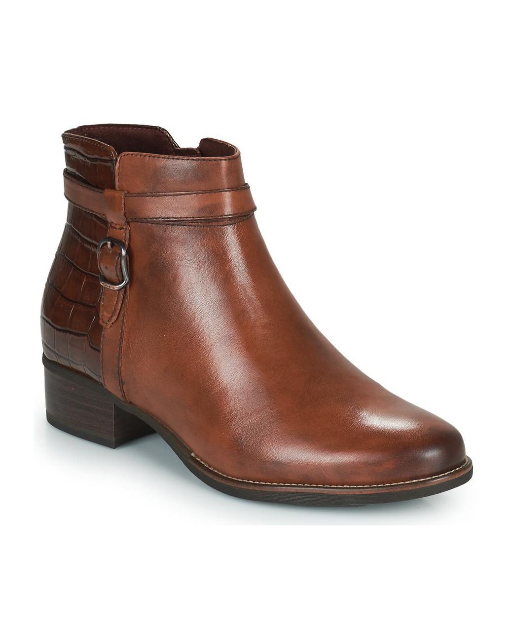 Tamaris Marly Low Ankle Boots in Brown - Save 3% - Lyst