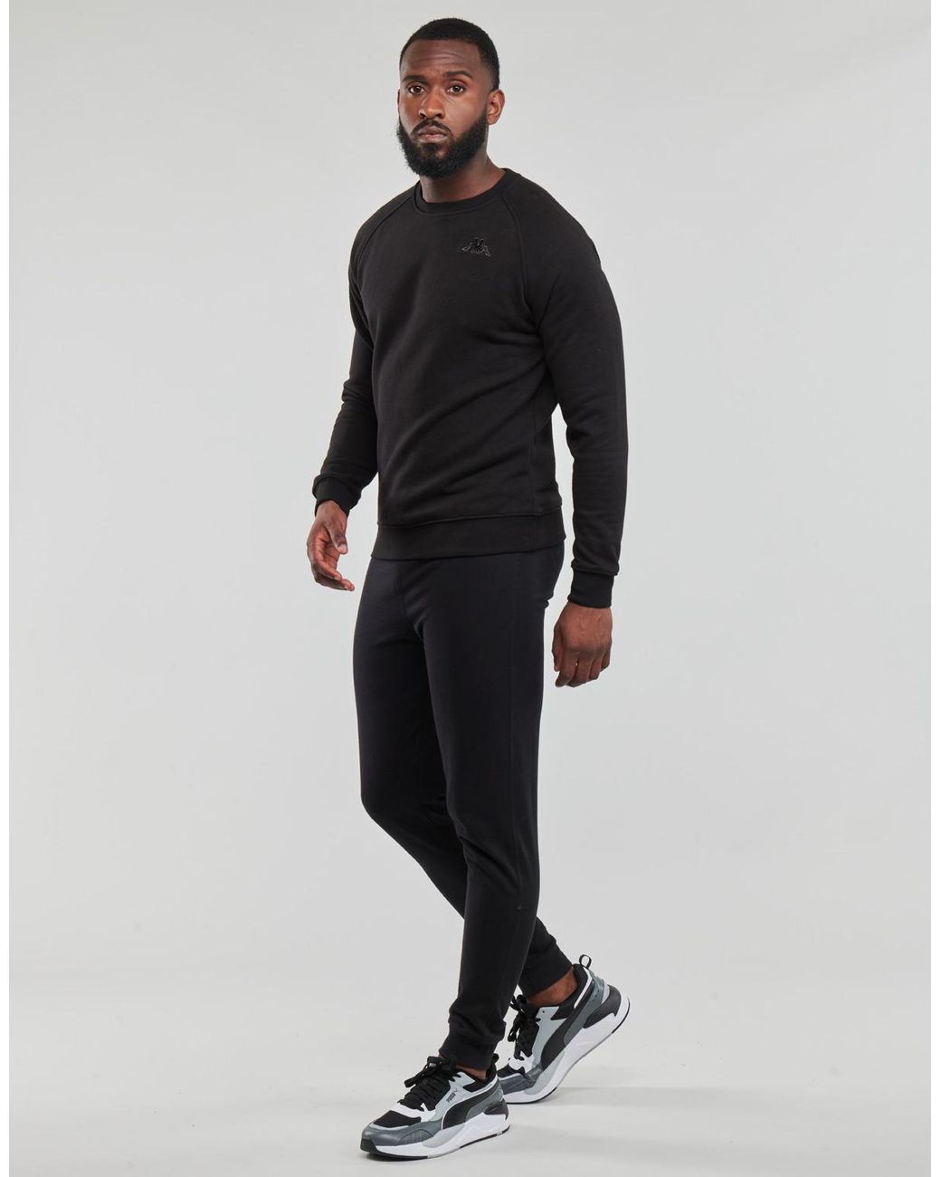 Kappa Black Sweatshirts Caimali for men
