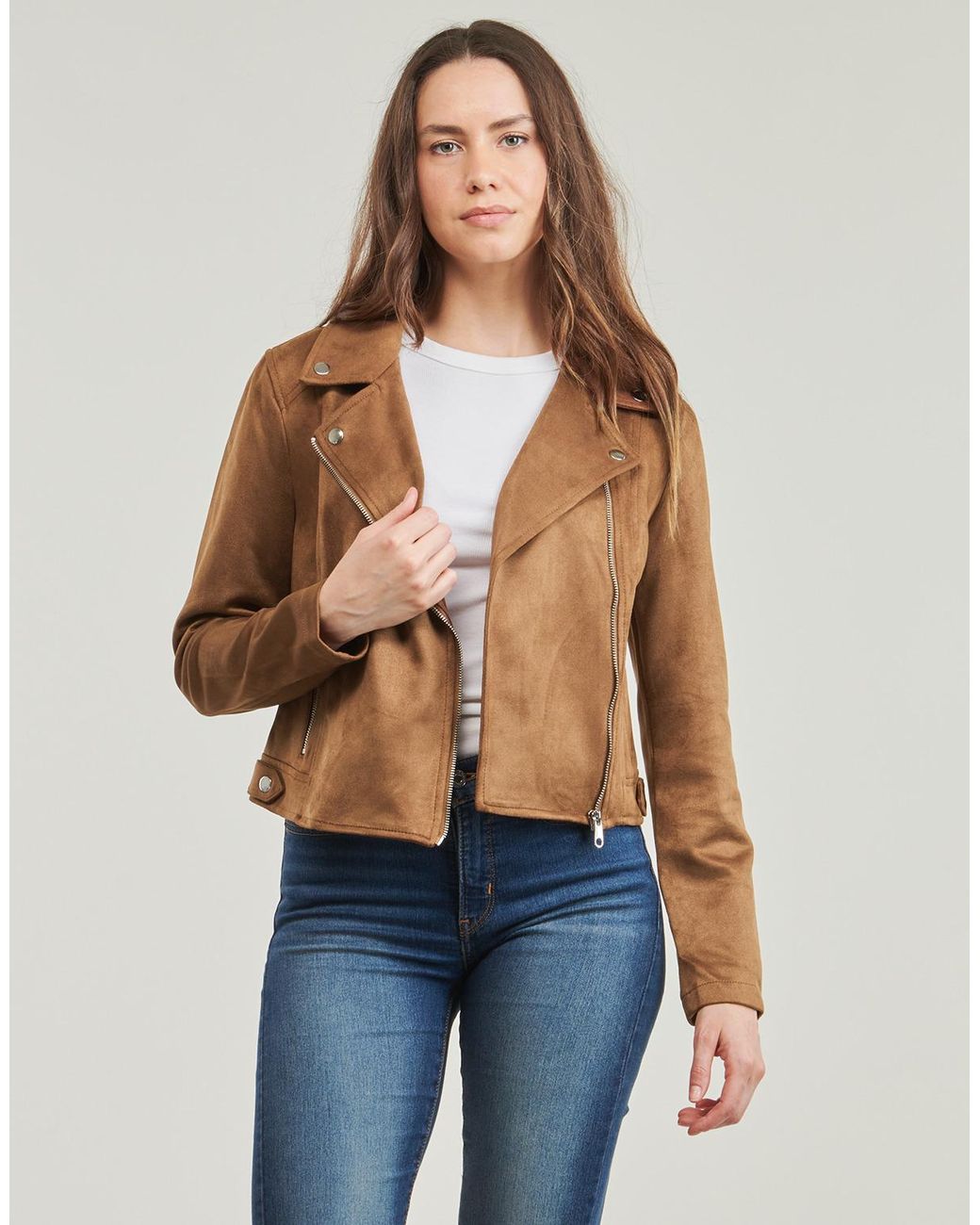 Vero Moda Brown Leather Jacket Vmjose