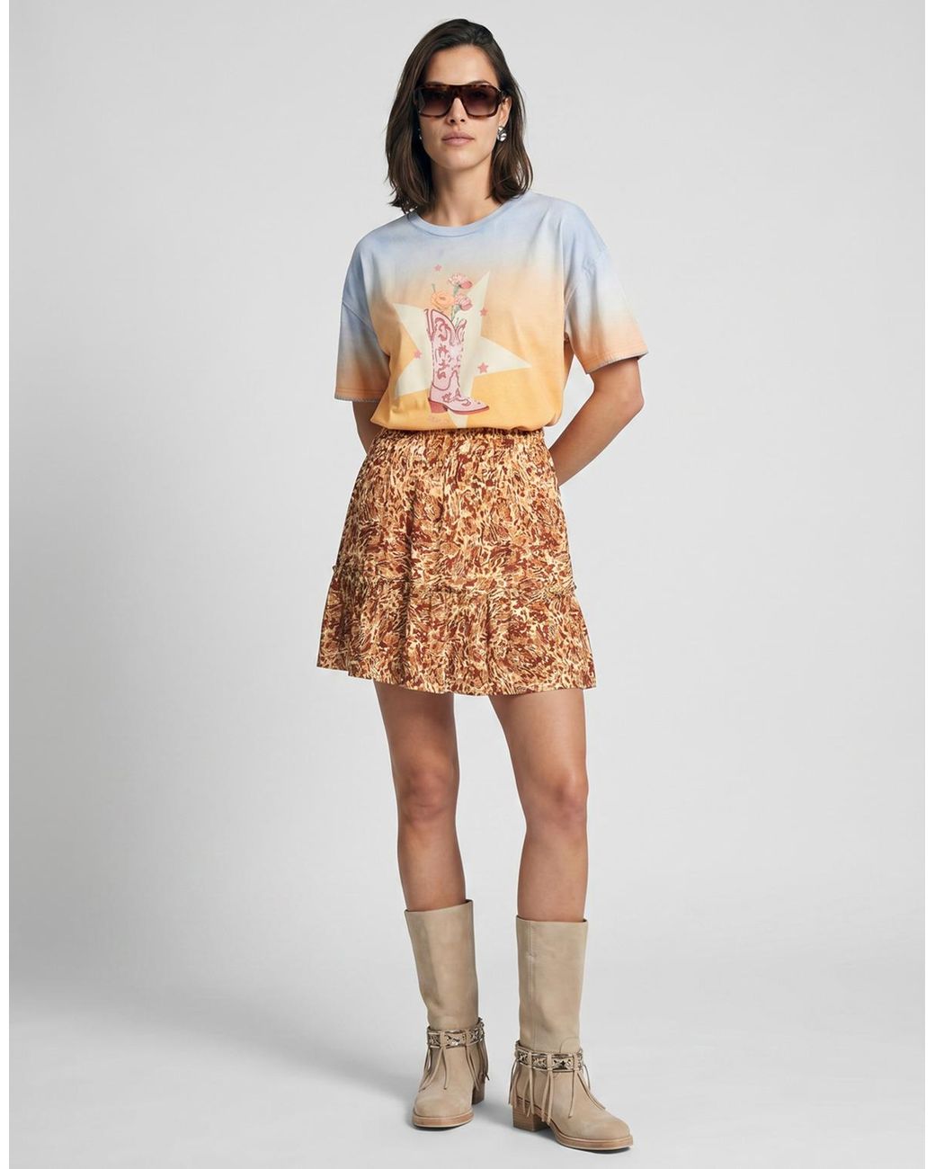 Betty London Orange Pekka Skirt