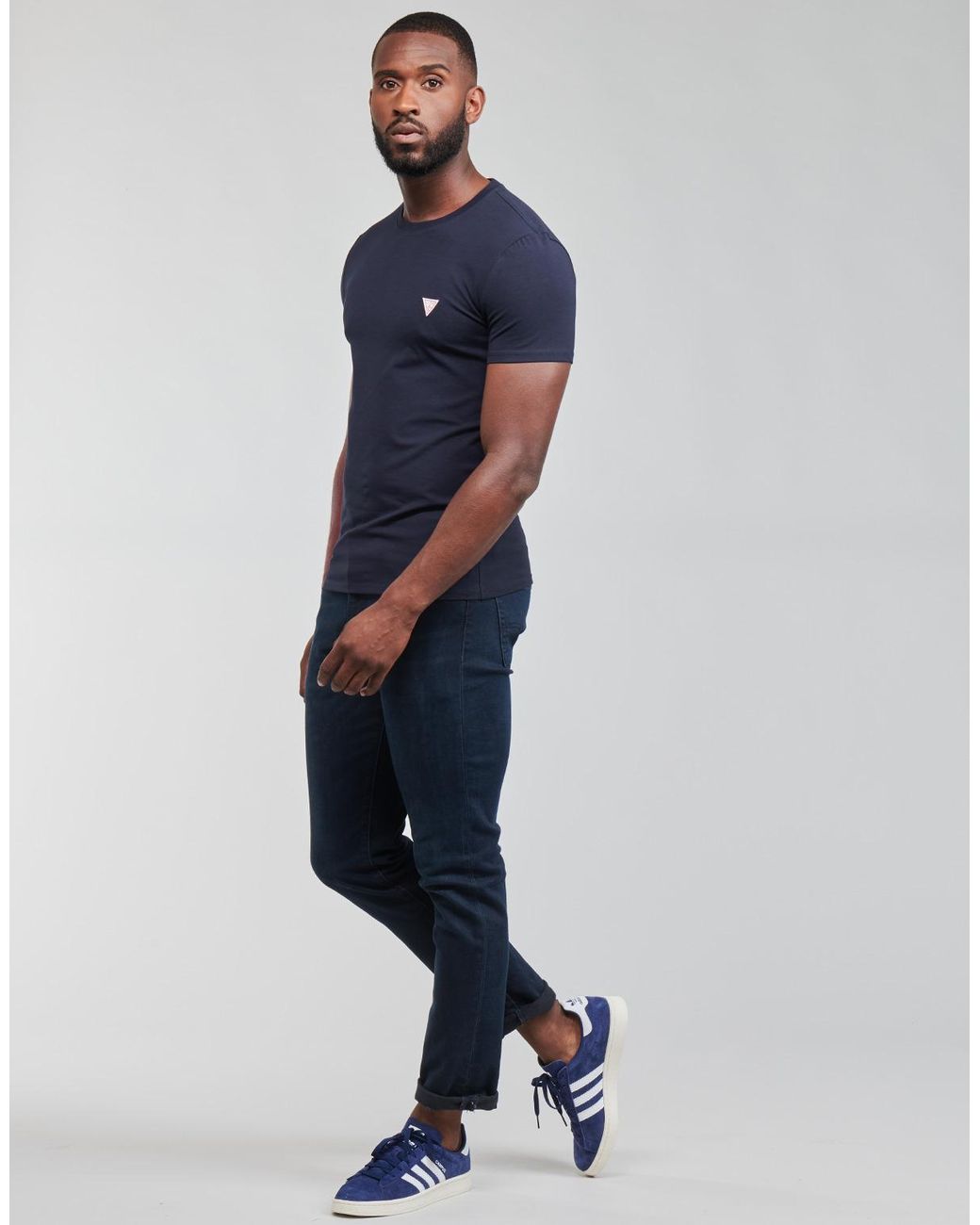 Guess Blue Cn Ss Core Tee T Shirt for men