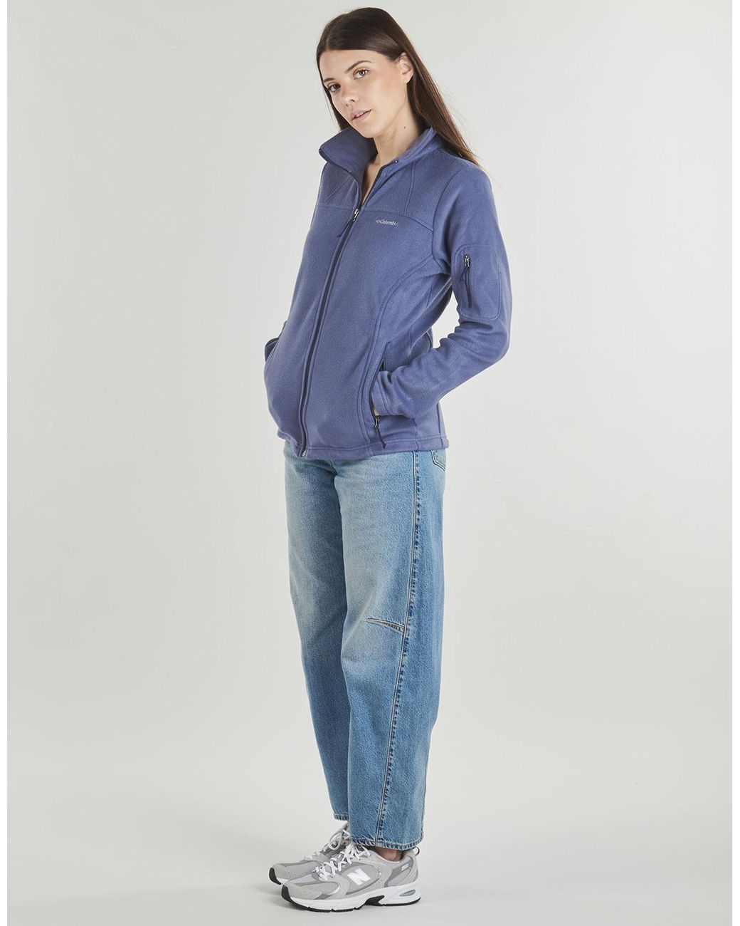Columbia Blue Fleece Jacket Fast Trek Ii Jacket
