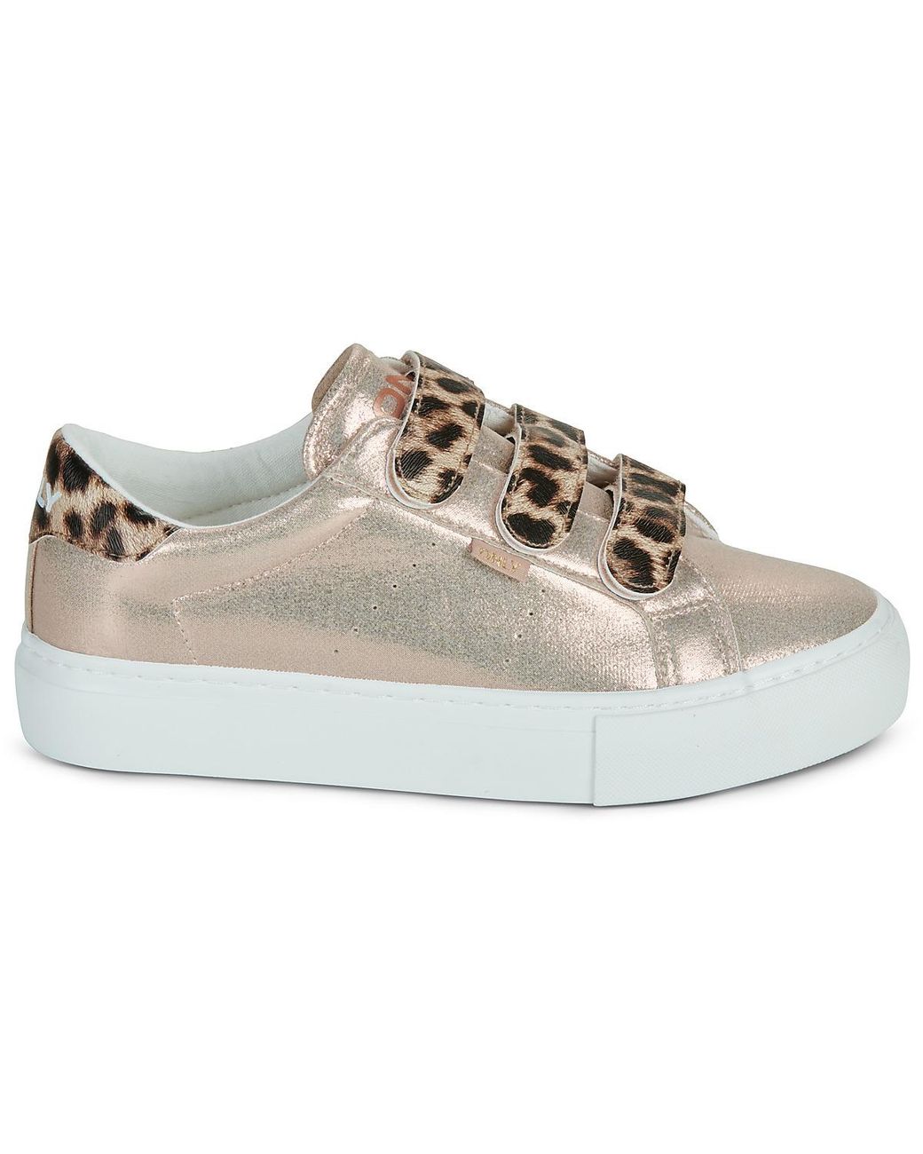 ONLY Gray Shoes (trainers) Onldonna Pu Metallic Velcro