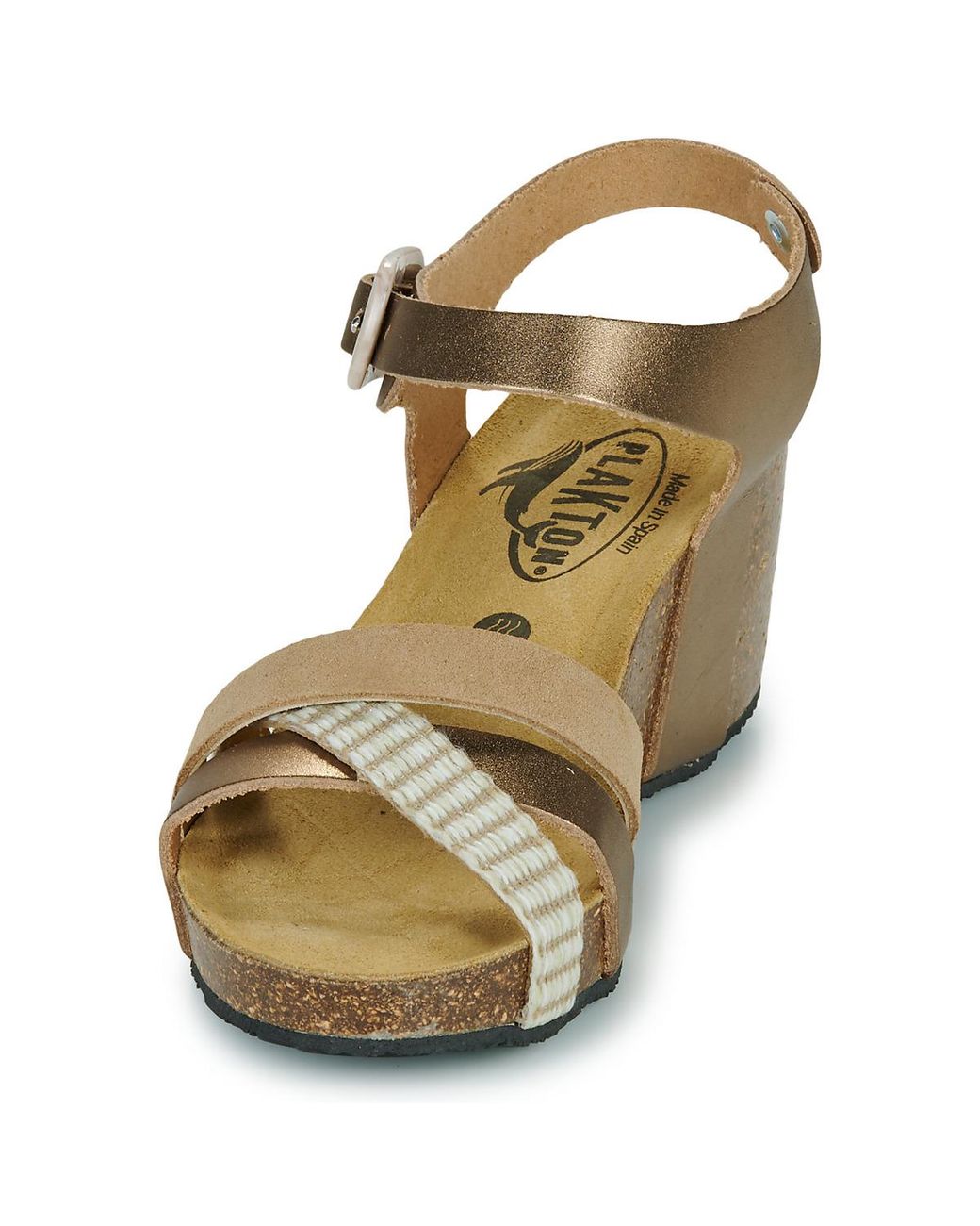 Plakton Metallic Wedge Sandals Bridge