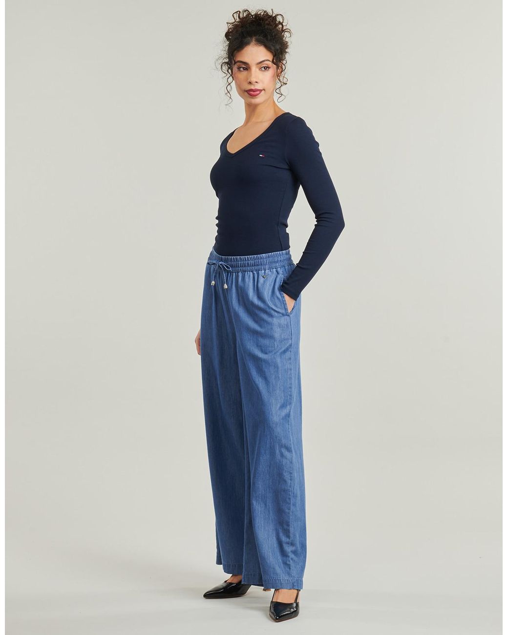 Les Petites Bombes Blue Wide Leg / Harem Trousers Dalida