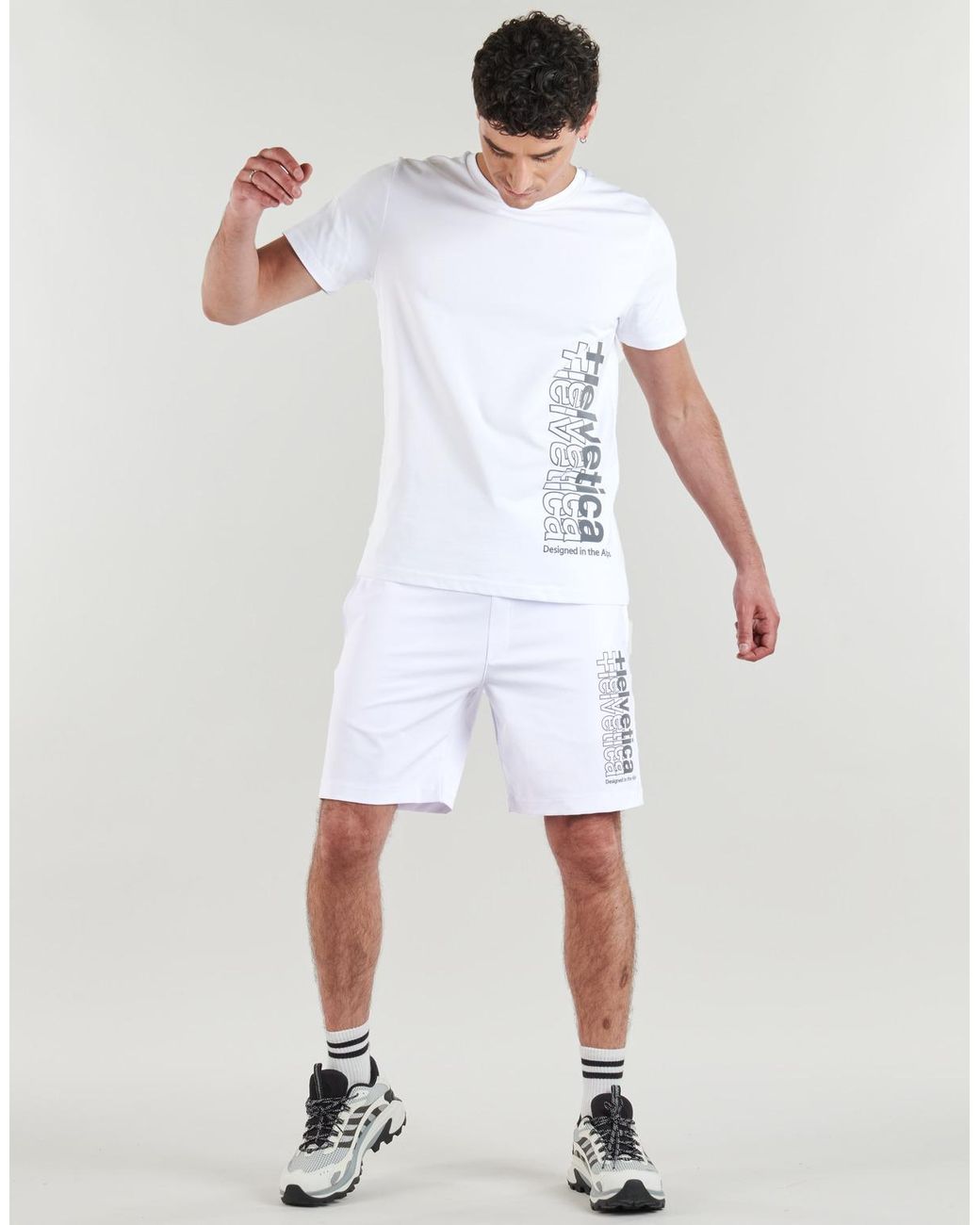 Helvetica White Shorts Oakland for men