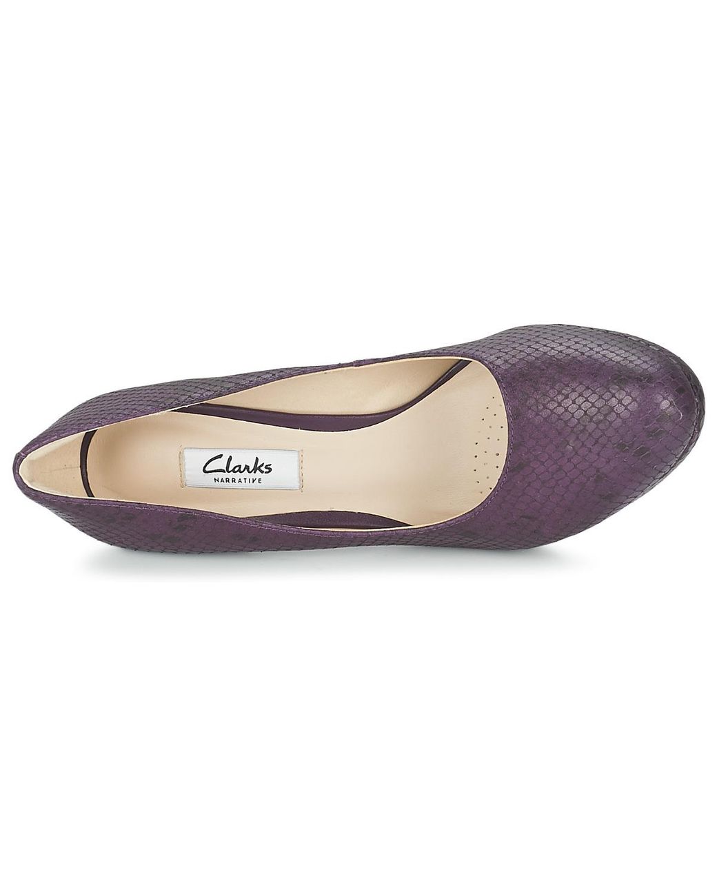 clarks heels purple