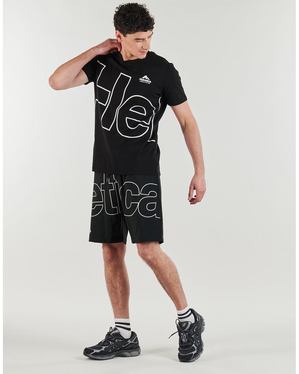 Helvetica Black T Shirt Attlas for men