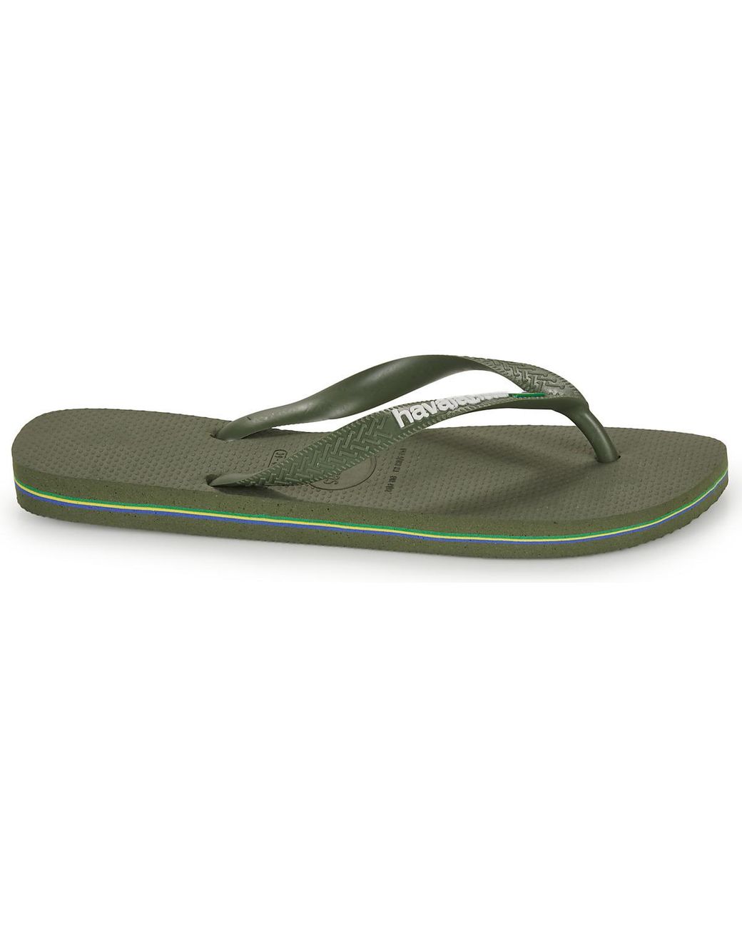 Havaianas Green Flip Flops / Sandals (shoes) Brasil Logo
