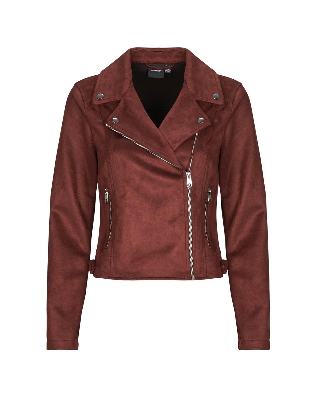 Vero Moda Red Leather Jacket Vmjose Short Jacket