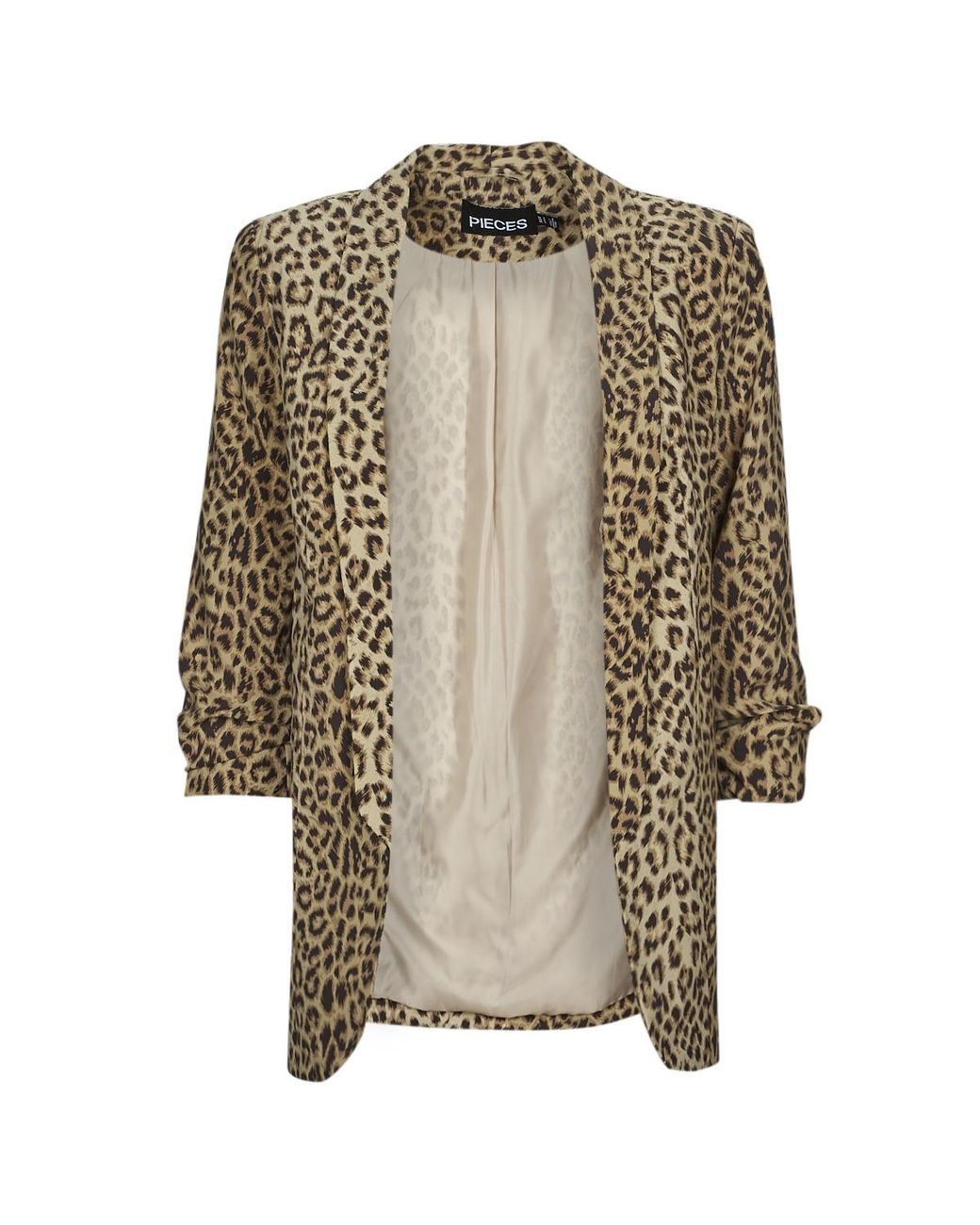 Pieces Natural Jacket Pcboss 3/4 Printed Blazer