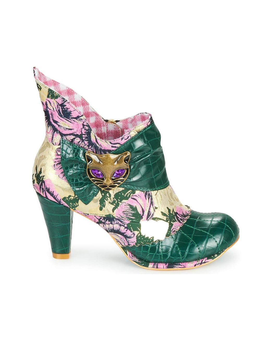 Irregular Choice Miaow Low Ankle Boots in Green - Lyst
