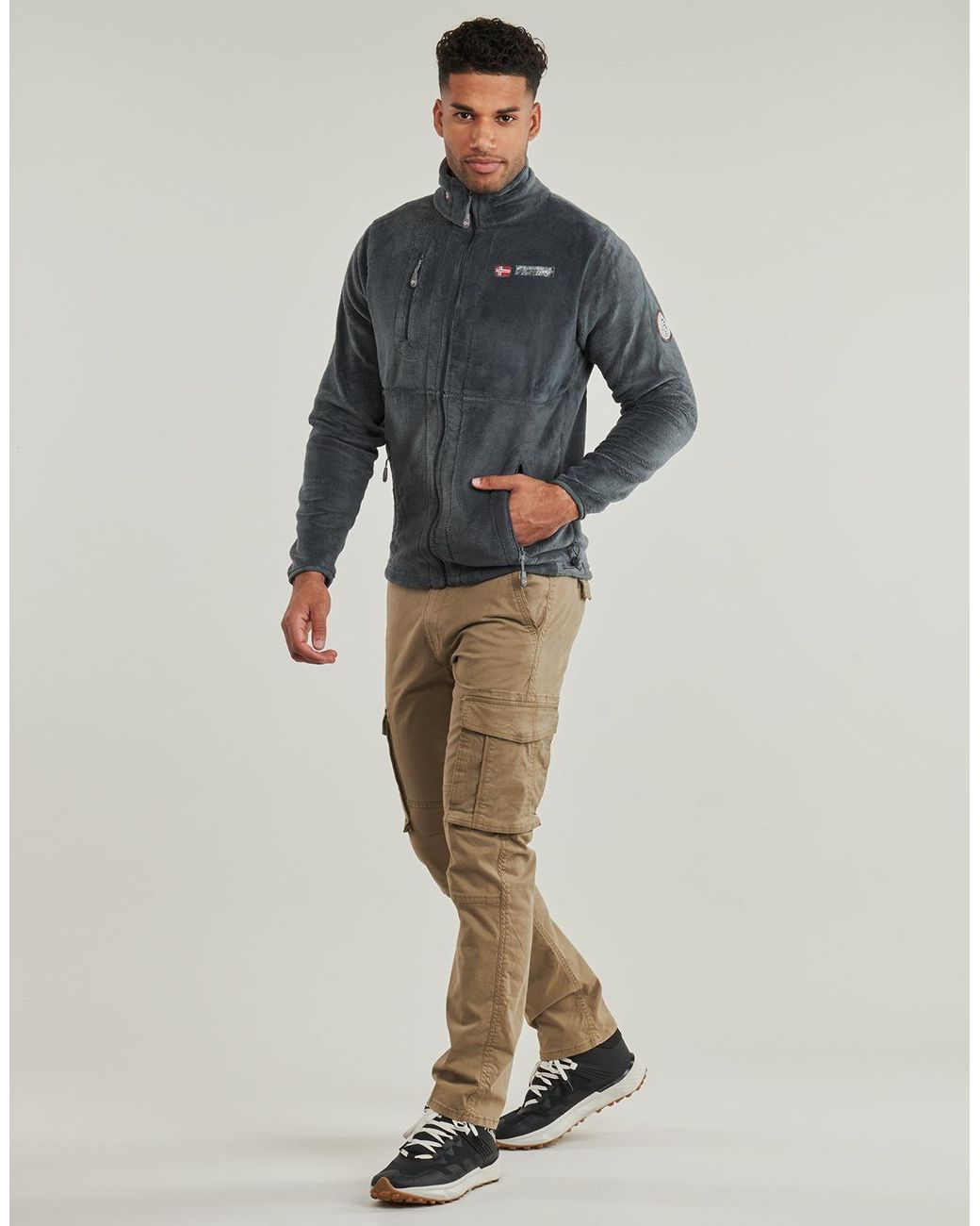 GEOGRAPHICAL NORWAY Blue Fleece Jacket Upload for men