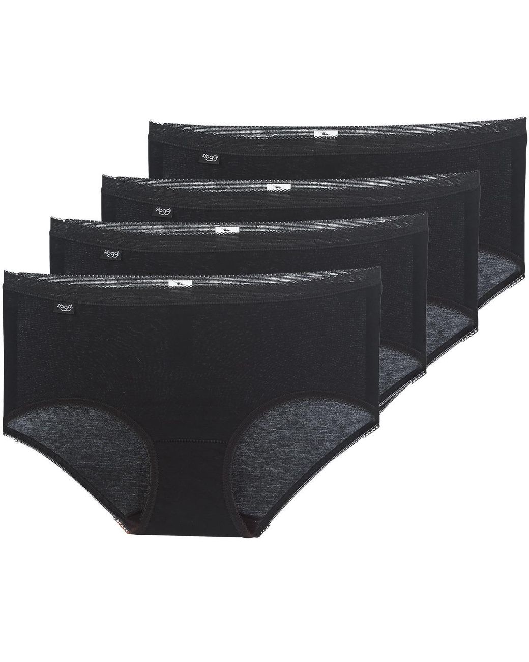 Sloggi Black Basic+ X 4 Knickers/panties