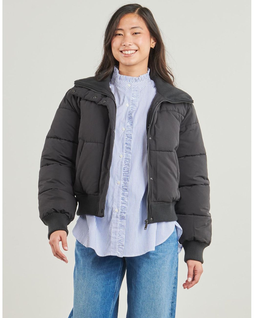 Jdy Black Duffel Coats Nelson Short Puffer