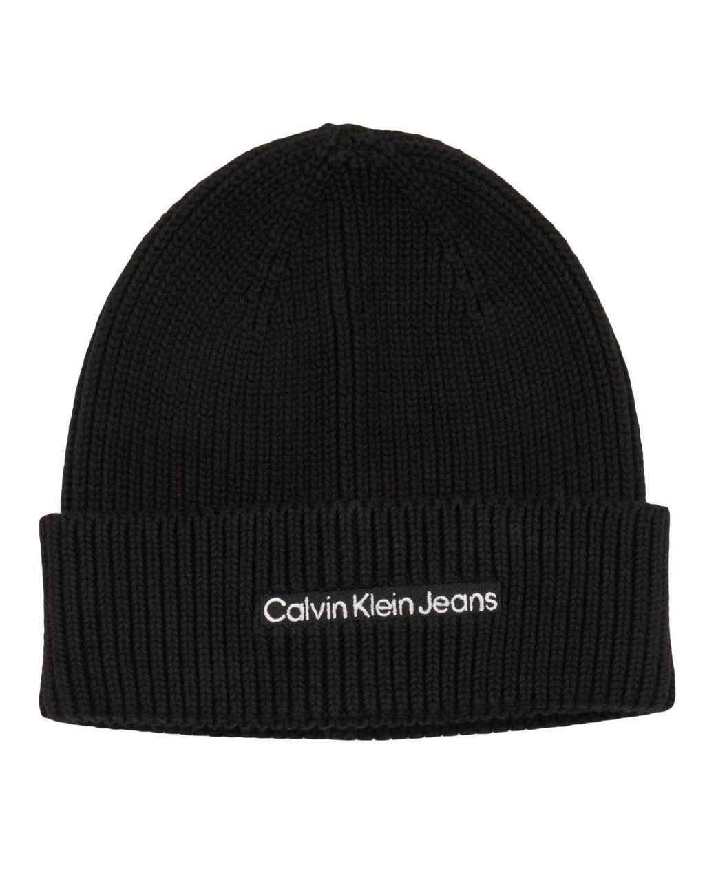 Calvin Klein Black Beanie Institutional Beanie