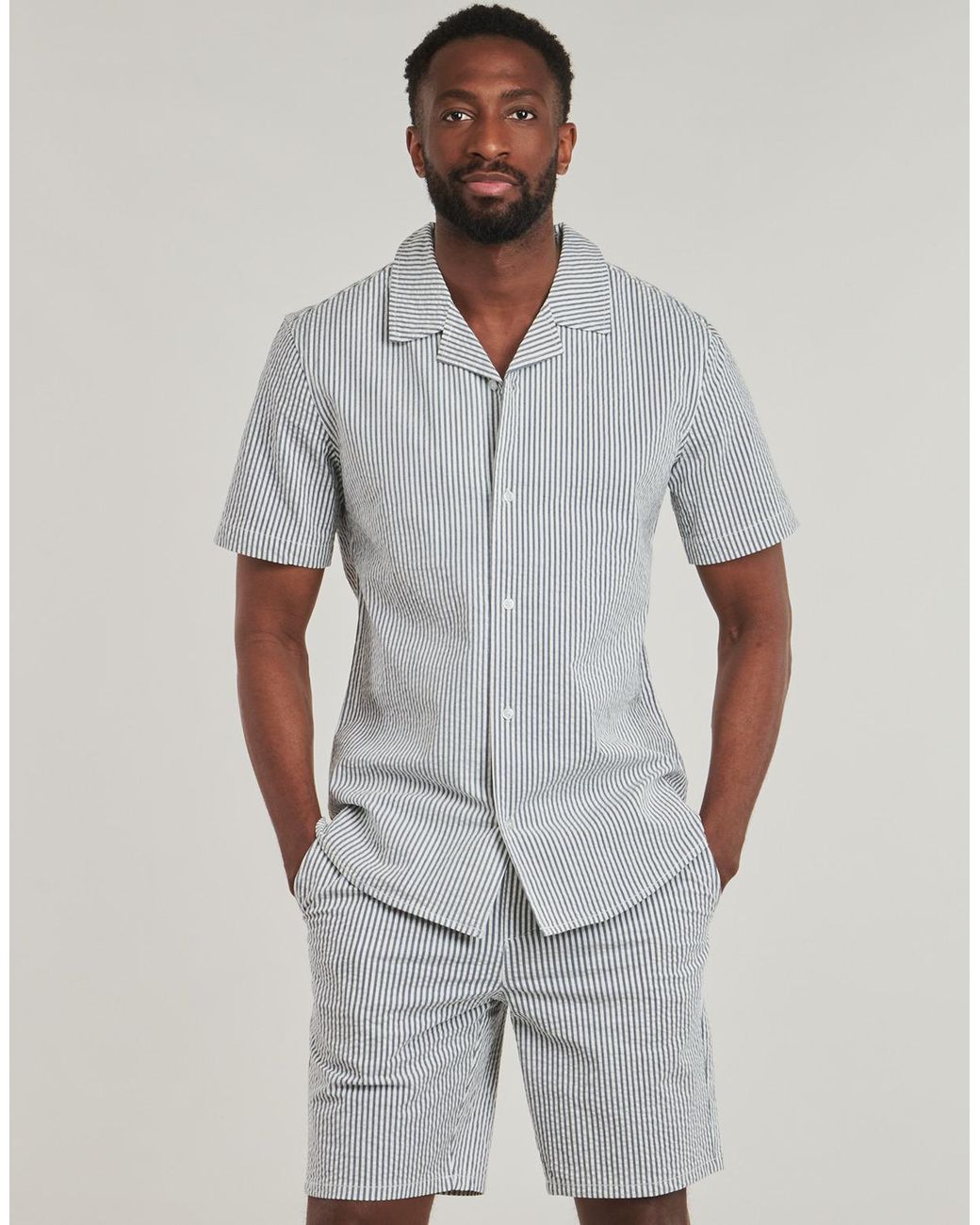 Only & Sons Blue Short Sleeved Shirt Onslounge for men