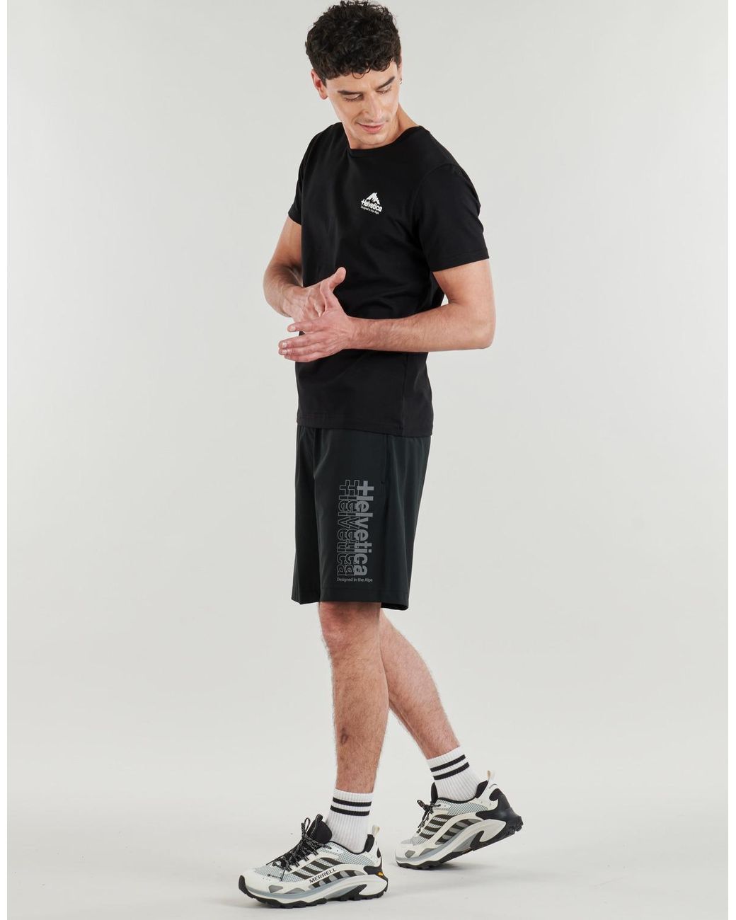 Helvetica Black T Shirt Lee for men