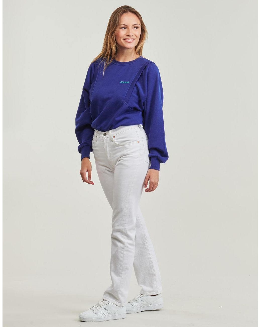 Pieces Blue Sweatshirts Pcnasminan