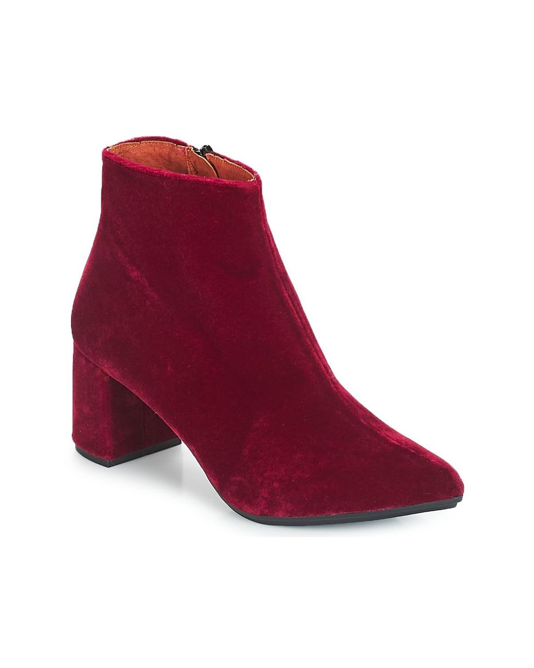 Betty London Red Jiloute Low Ankle Boots