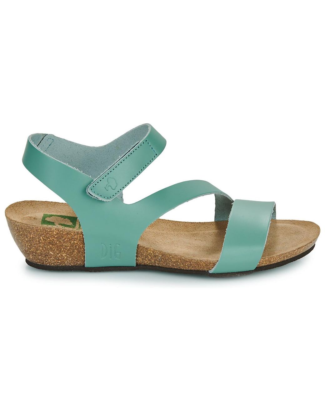 Dream in Green Blue Wedge Sandals Zimini