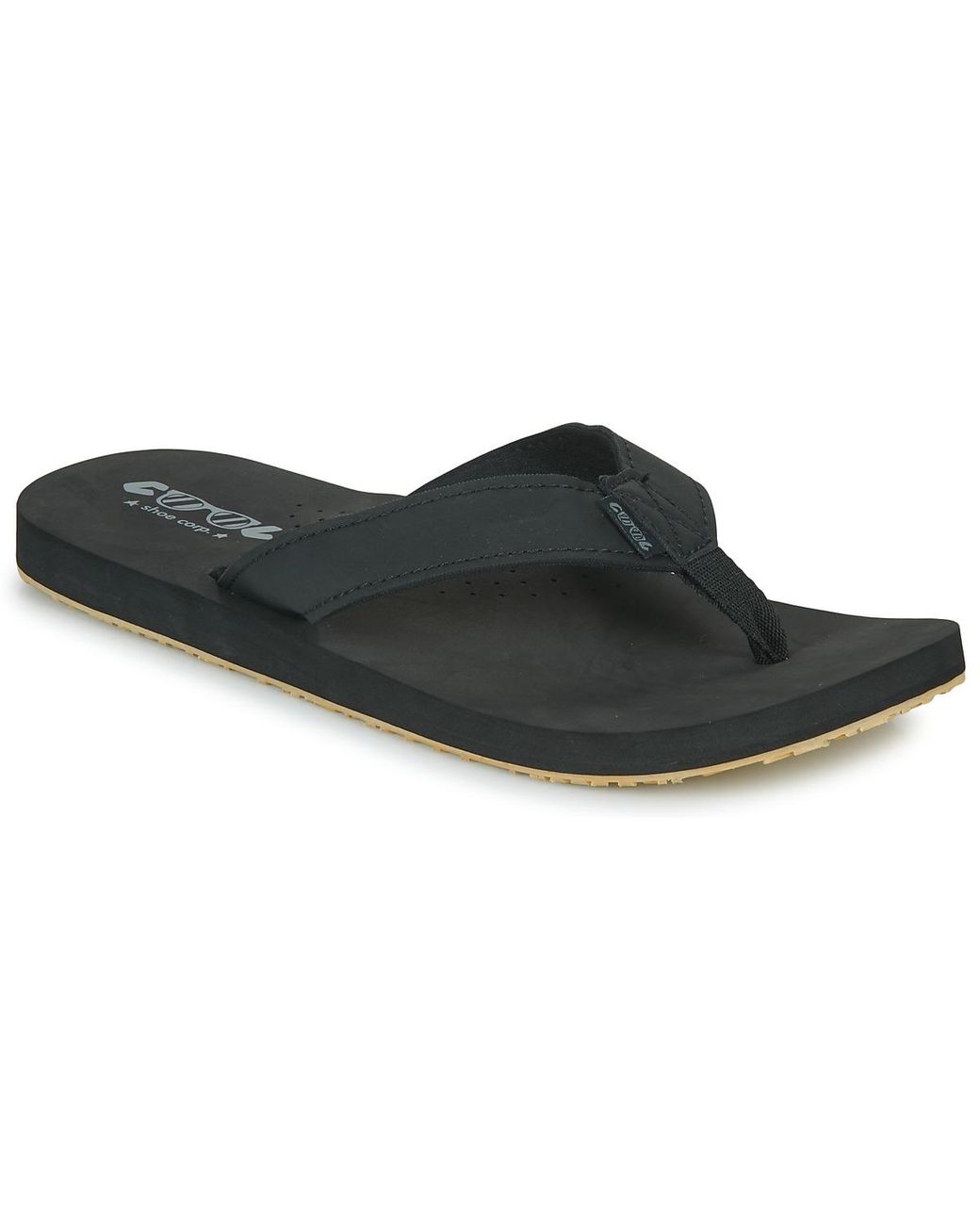 Cool shoe Black Flip Flops / Sandals (shoes) Sin for men
