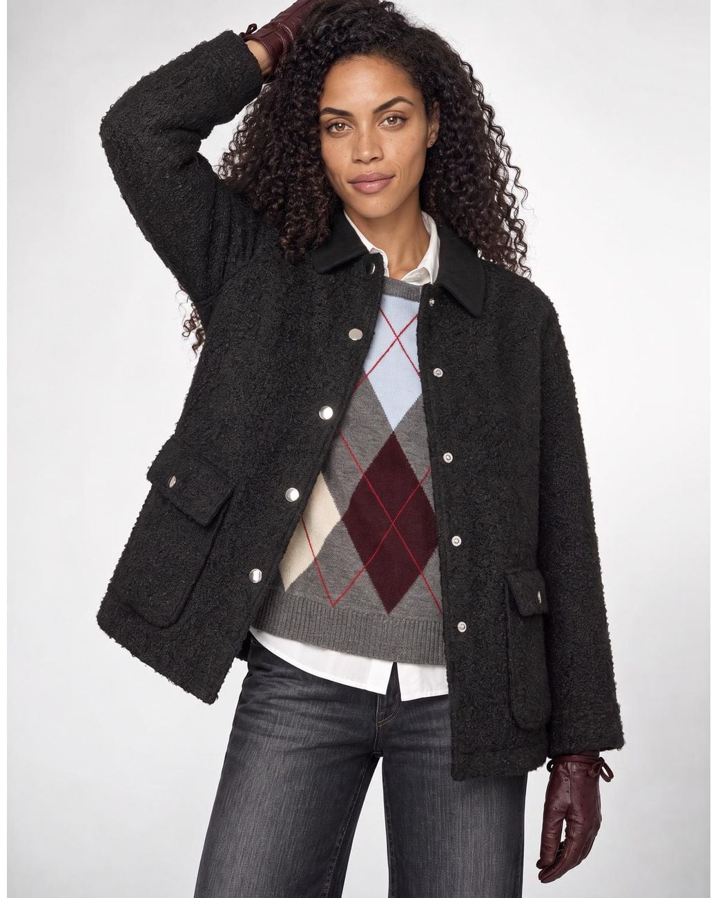 ONLY Black Coat Onlvictoria Mix Jacket
