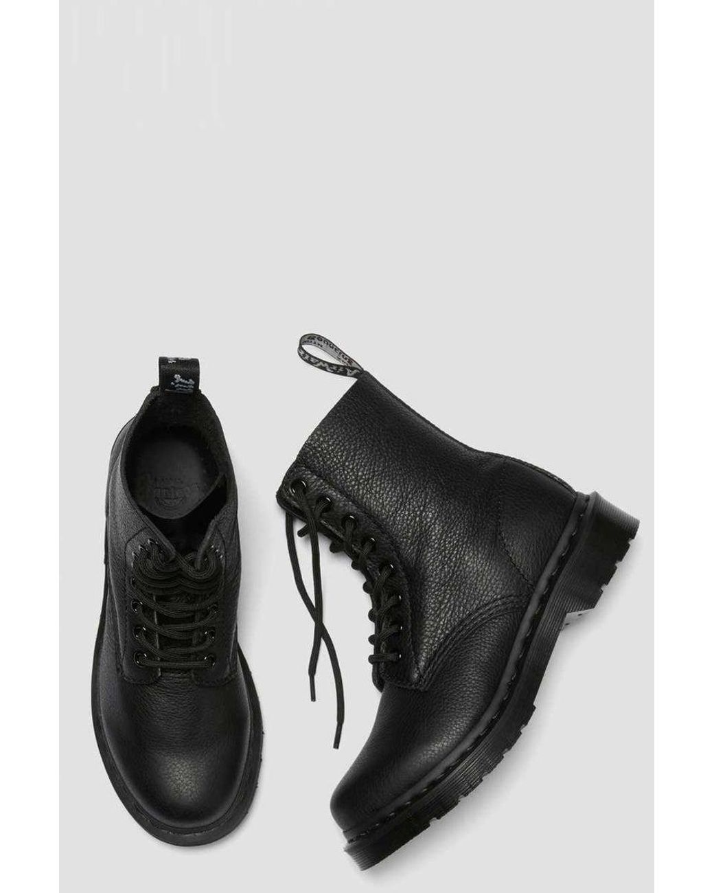 Dr. Martens 1460 Pascal Mono Lace Up Boots Black Virginia | Lyst